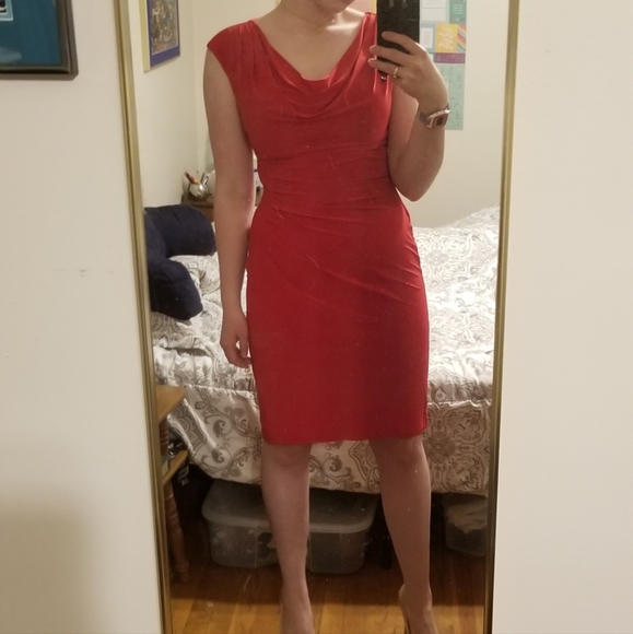 Sexy Ralph Lauren Red Knee-Length Dress (6) - Picture 2 of 4